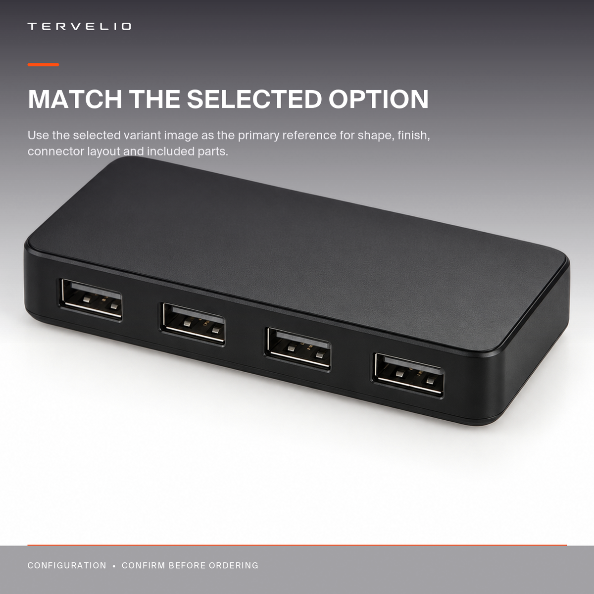 Four-Port Center Console USB Hub for Tesla Model 3 / Model Y configuration and port-layout reference