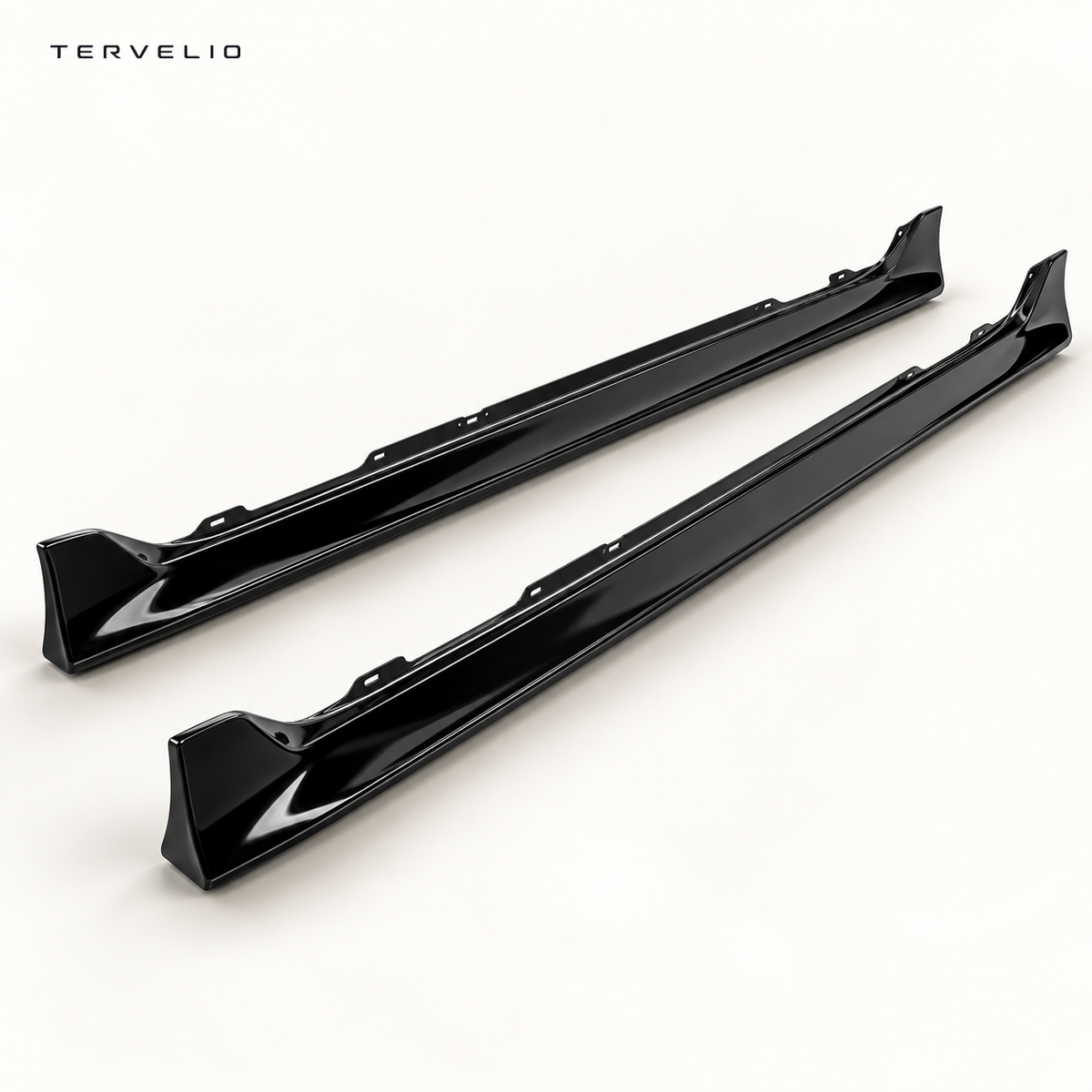TERVELIO Gloss Black Side Skirt Pair configuration overview