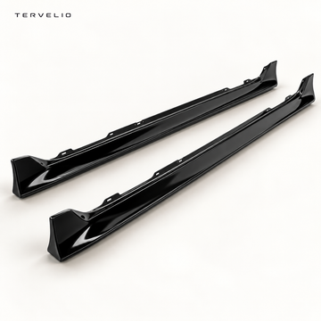 TERVELIO Gloss Black Side Skirt Pair configuration overview