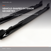 Gloss Black Side Skirt Pair installed-profile and styling reference