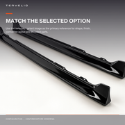 Gloss Black Side Skirt Pair body-geometry and fitment reference