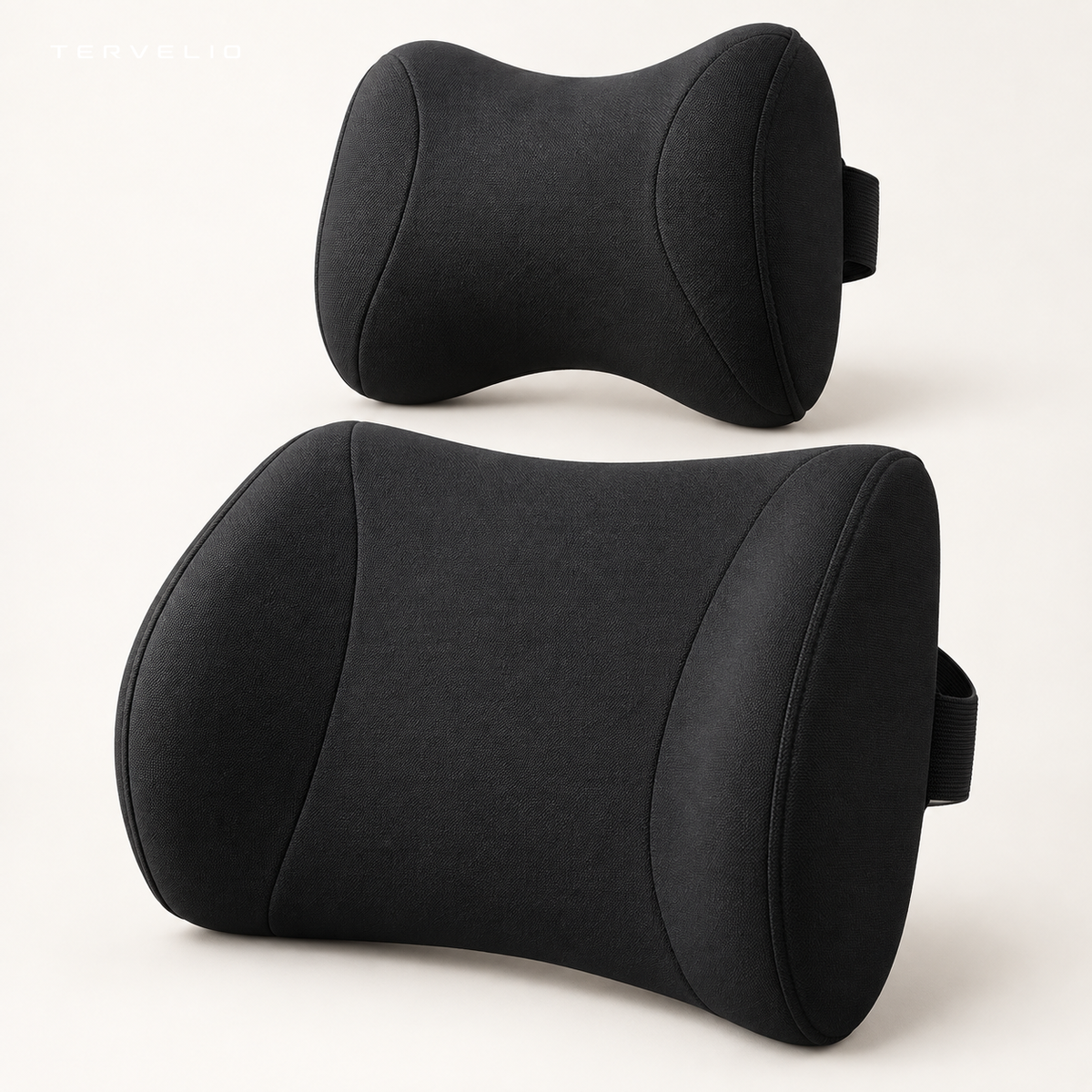 TERVELIO Headrest and Lumbar Cushion Options for Tesla configuration overview