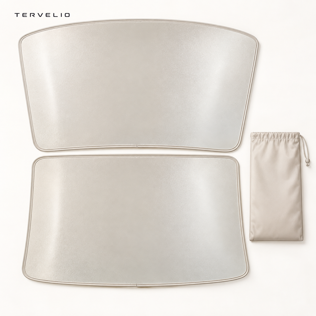 TERVELIO Ice-Crystal Silicone Roof Sunshade for Tesla Model Y configuration overview