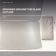 Ice-Crystal Silicone Roof Sunshade for Tesla Model Y removable storage or parked-vehicle use