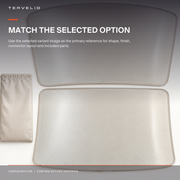 Ice-Crystal Silicone Roof Sunshade for Tesla Model Y vehicle-generation and panel-layout reference