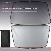 Ice-Silk Roof Sunshade for Tesla Model Y vehicle-generation and panel-layout reference