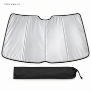 TERVELIO Ice-Silk Windshield Sunshade for Tesla Model Y configuration overview