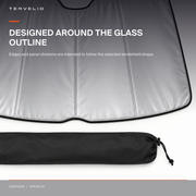 Ice-Silk Windshield Sunshade for Tesla Model Y removable storage or parked-vehicle use