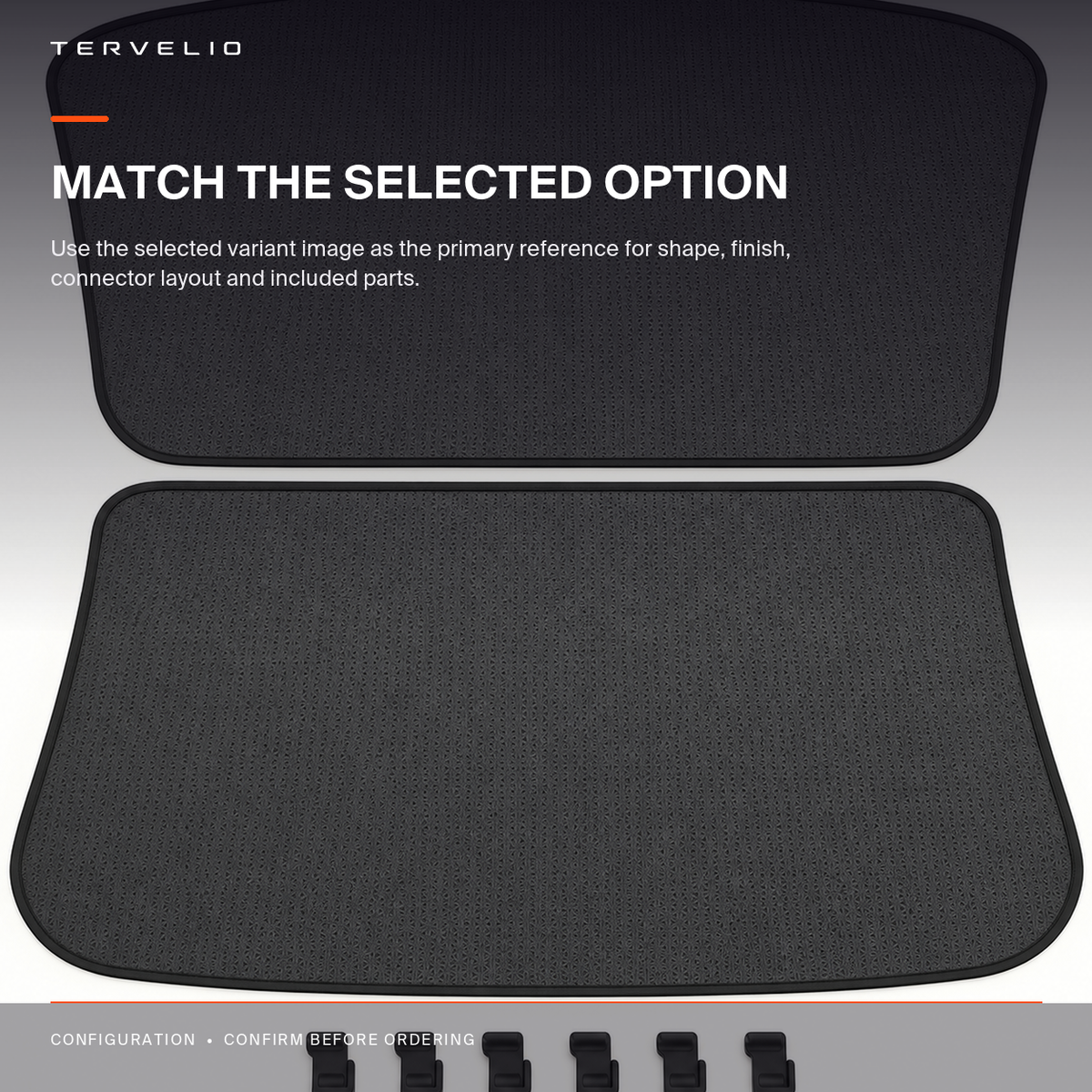 Laser-Finish Roof Sunshade for Tesla Model Y vehicle-generation and panel-layout reference