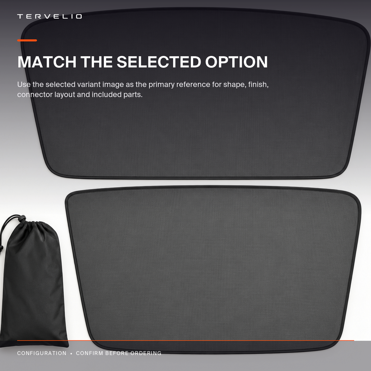 Panoramic Roof Sunshade for Tesla Model 3 / Model Y vehicle-generation and panel-layout reference
