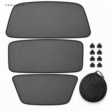 TERVELIO Panoramic Roof Sunshade Set for Tesla Model 3 / Model Y configuration overview