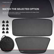 Panoramic Roof Sunshade Set for Tesla Model 3 / Model Y vehicle-generation and panel-layout reference