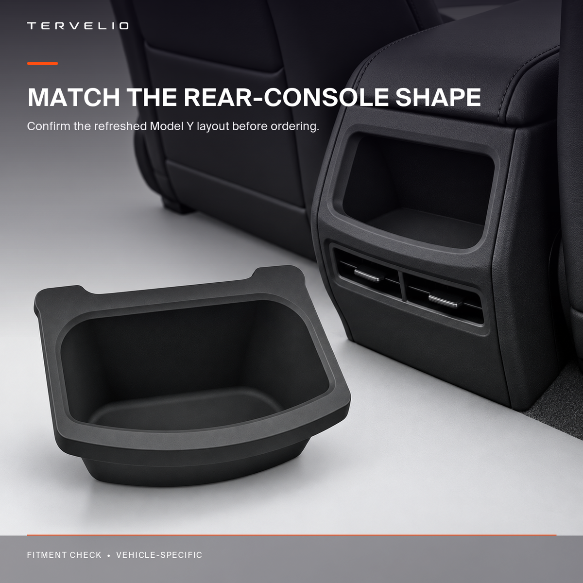 Rear-console waste-bin shape and fitment reference