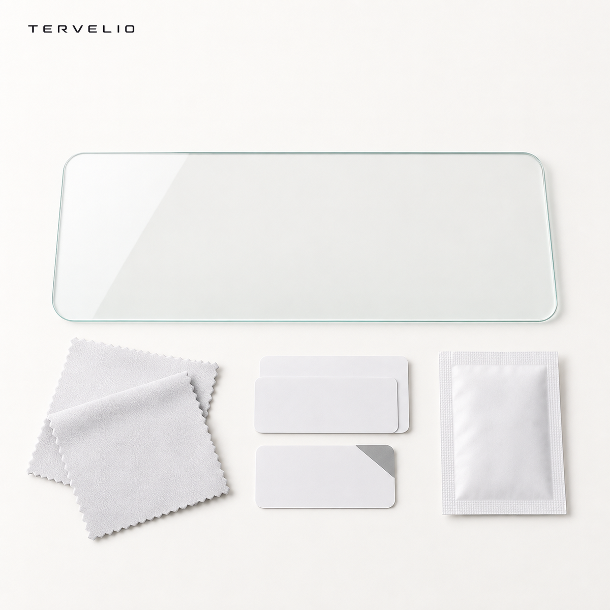 TERVELIO Rear Screen Protector for Refreshed Tesla Model Y on a clean neutral background