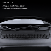 An open mesh intake cover. A close view of the screen across the intake area.