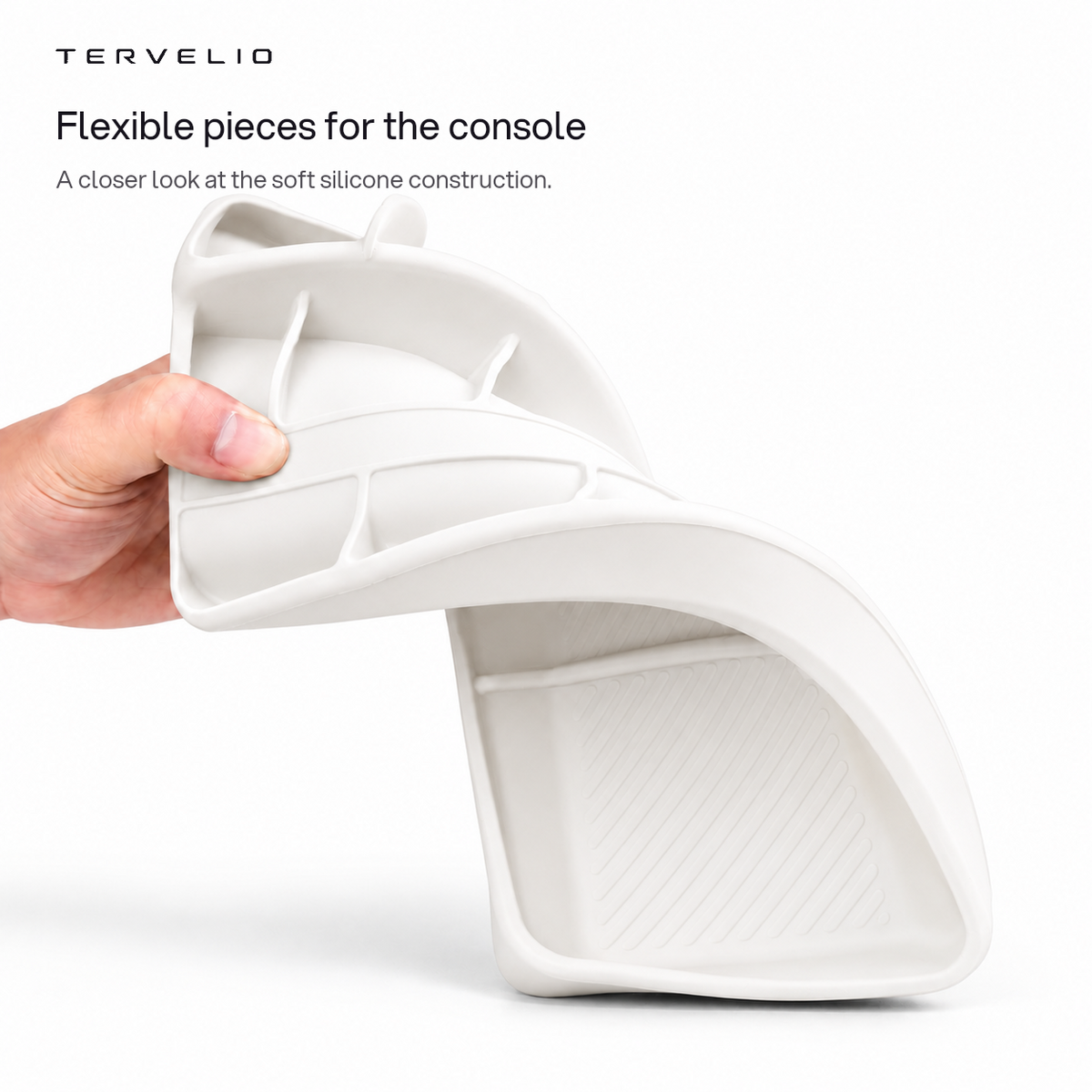 Flexible pieces for the console. A closer look at the soft silicone construction.
