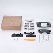 Rotating center display mount kit with brackets fasteners and installation tools