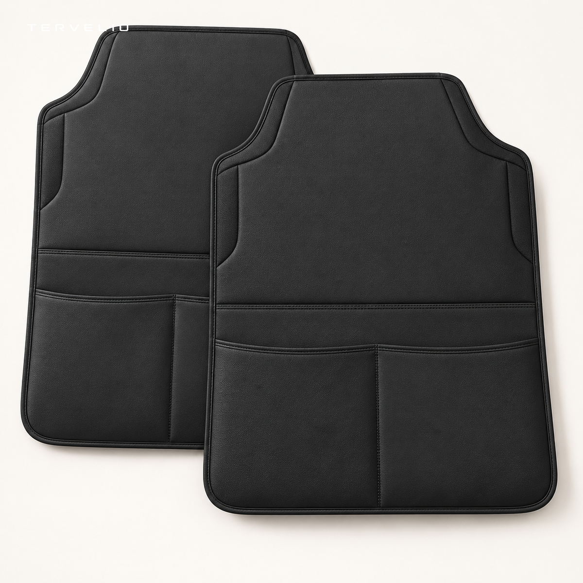 TERVELIO Seatback Kick Protector Set for Tesla Model 3 / Model Y configuration overview