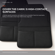 Seatback Kick Protector Set for Tesla Model 3 / Model Y installed on the compatible Tesla front-seat backs