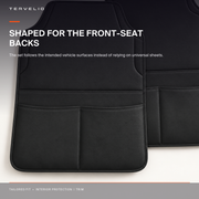Seatback Kick Protector Set for Tesla Model 3 / Model Y material, edge and contour detail
