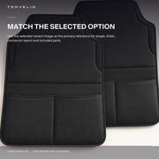 Seatback Kick Protector Set for Tesla Model 3 / Model Y fitment and included-piece reference