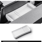 Silicone center console storage tray shown installed in the vehicle