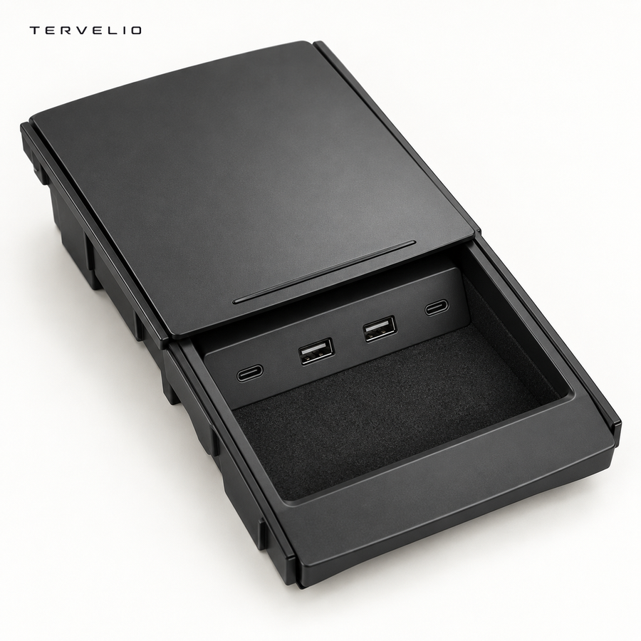 TERVELIO Sliding-Cover Charging Hub on a clean neutral background