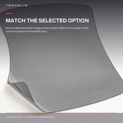 Static-Cling PVC Roof Shade for Tesla Model Y vehicle-generation and panel-layout reference