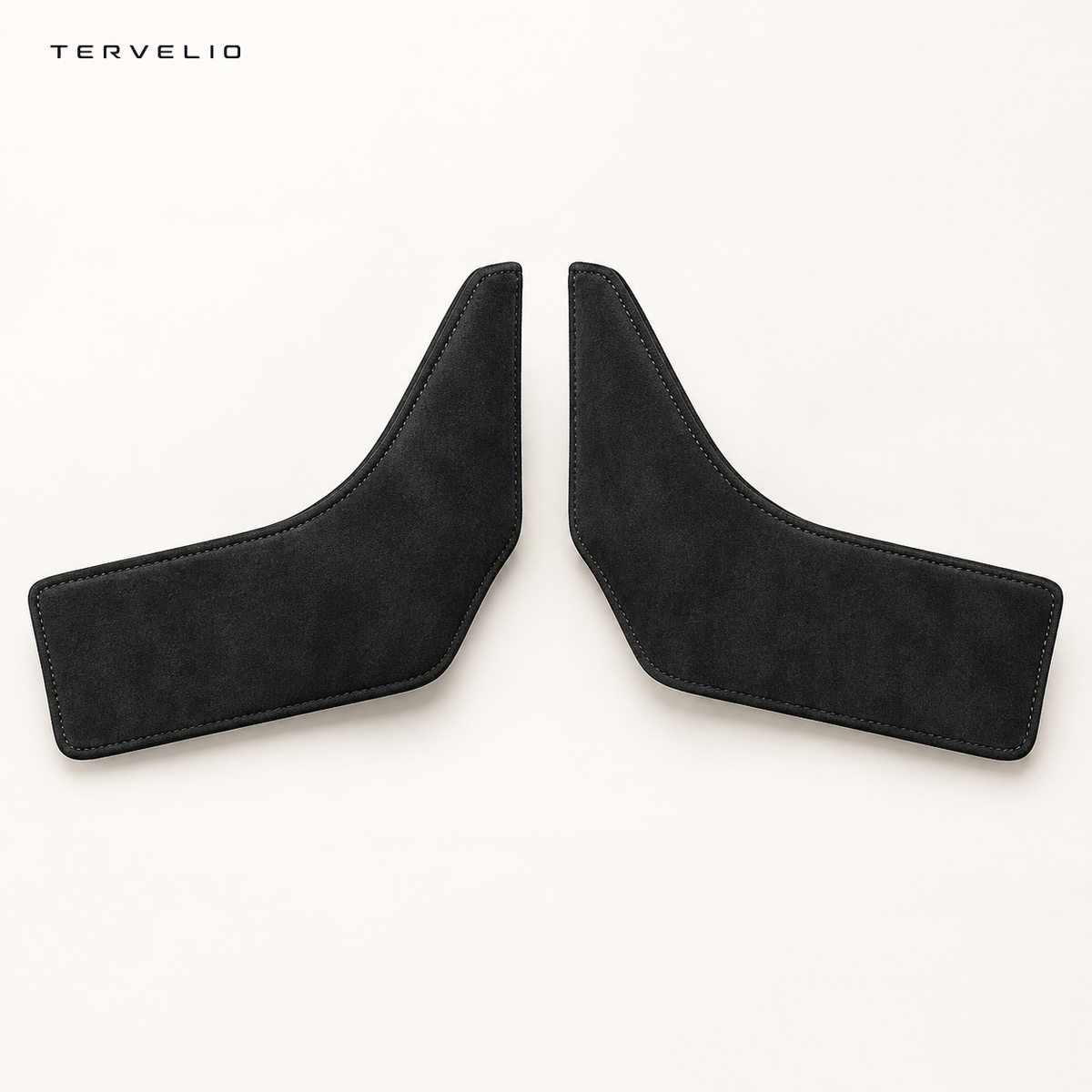 TERVELIO Suede-Style Console Side Kick Protectors for Tesla Model Y configuration overview