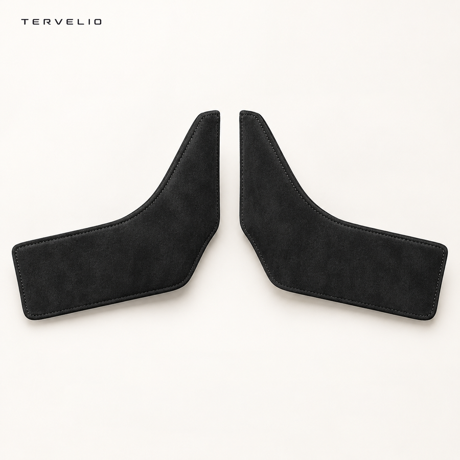TERVELIO Suede-Style Console Side Kick Protectors for Tesla Model Y configuration overview