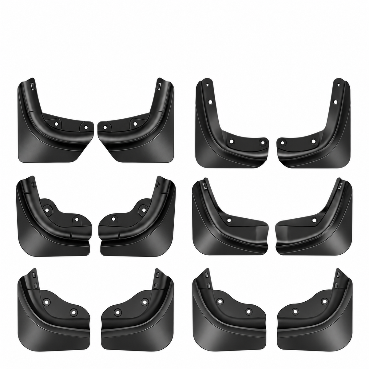 Three vehicle-specific versions. Choose the set that matches your wheel-arch shape.