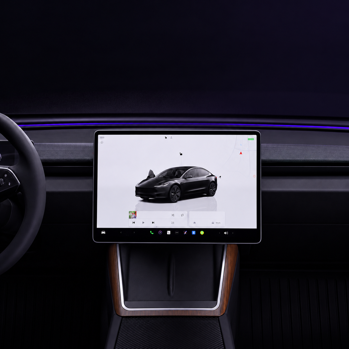 An adjustable viewing position. Set the display angle while the vehicle is parked.