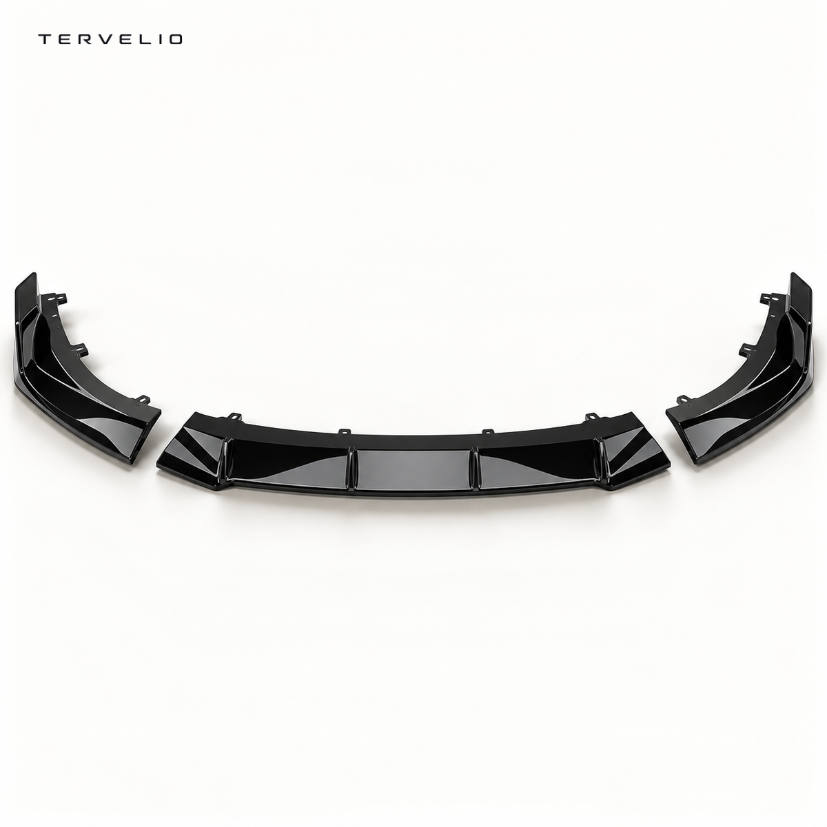 TERVELIO Thunder-Style Front Lip Spoiler for Tesla Model 3 configuration overview