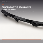 Thunder-Style Rear Lip for Refreshed Tesla Model 3 contour, joint and surface-finish detail