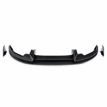 Model Y front lip with a woven surface and separate end pieces, isolated on a white background.