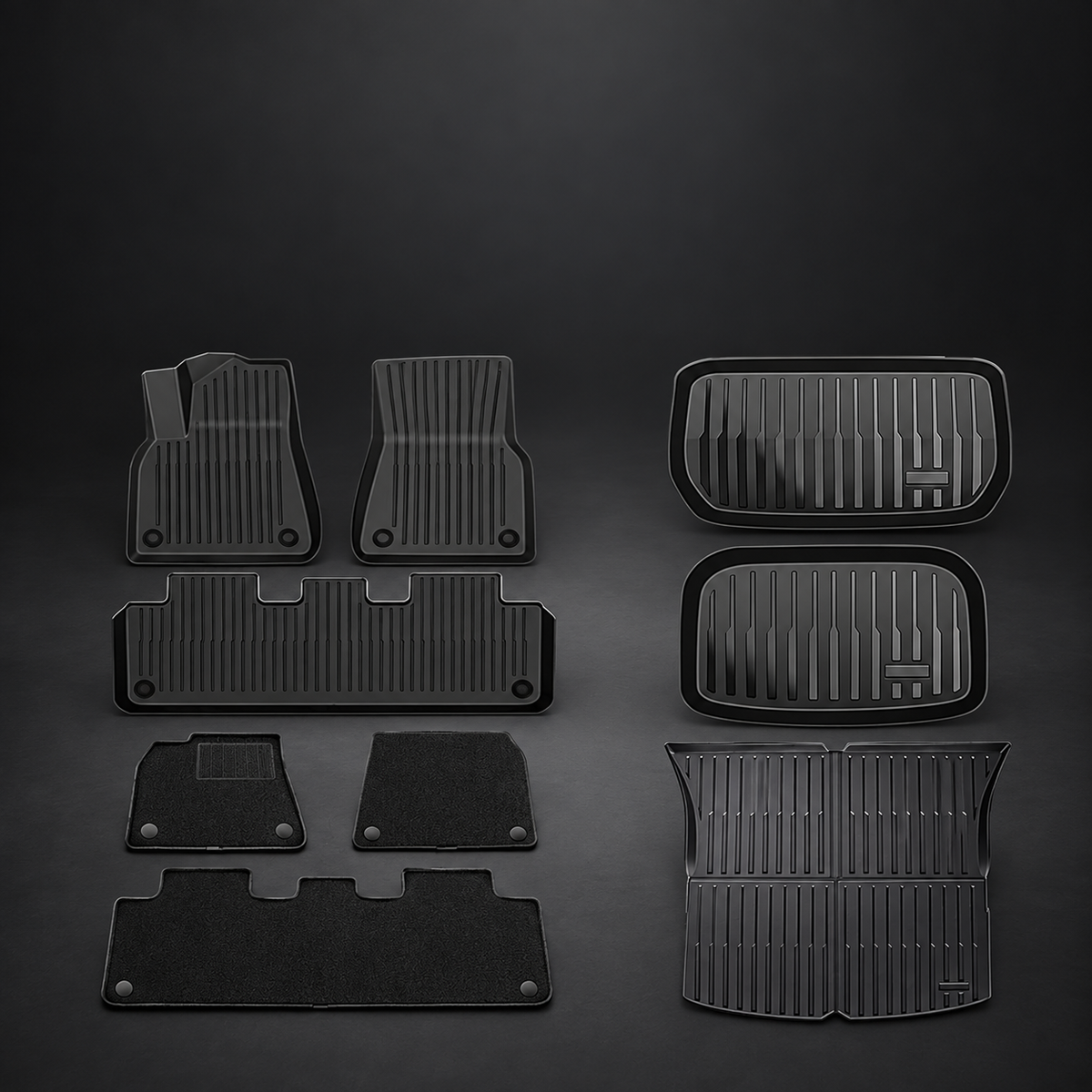 FLOOR AND CARGO BUNDLE. Review each component in the selected package. Product photo without text.