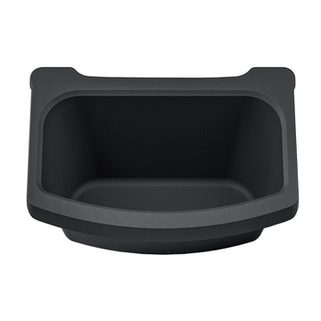 TERVELIO black rear armrest storage box for the selected refreshed Model Y configuration, complete product on white with no text.
