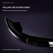 follow the outer curve: Shaped outer ends with visible section joins.