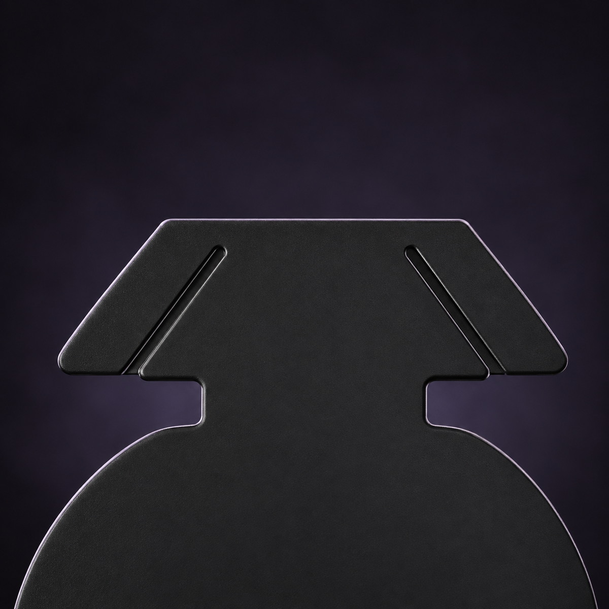 a shaped upper profile: Review the upper tab and narrow connecting section. Text-free product reference.